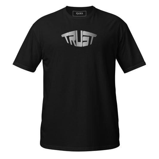 “Christian graphic tee in black – Trust design – Zyora Apparel”