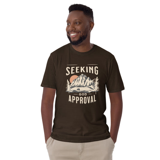 Seeking God’s Approval Christian graphic tee with Galatians 1:10 scripture – Faith-Based Gift – Zyora Apparel