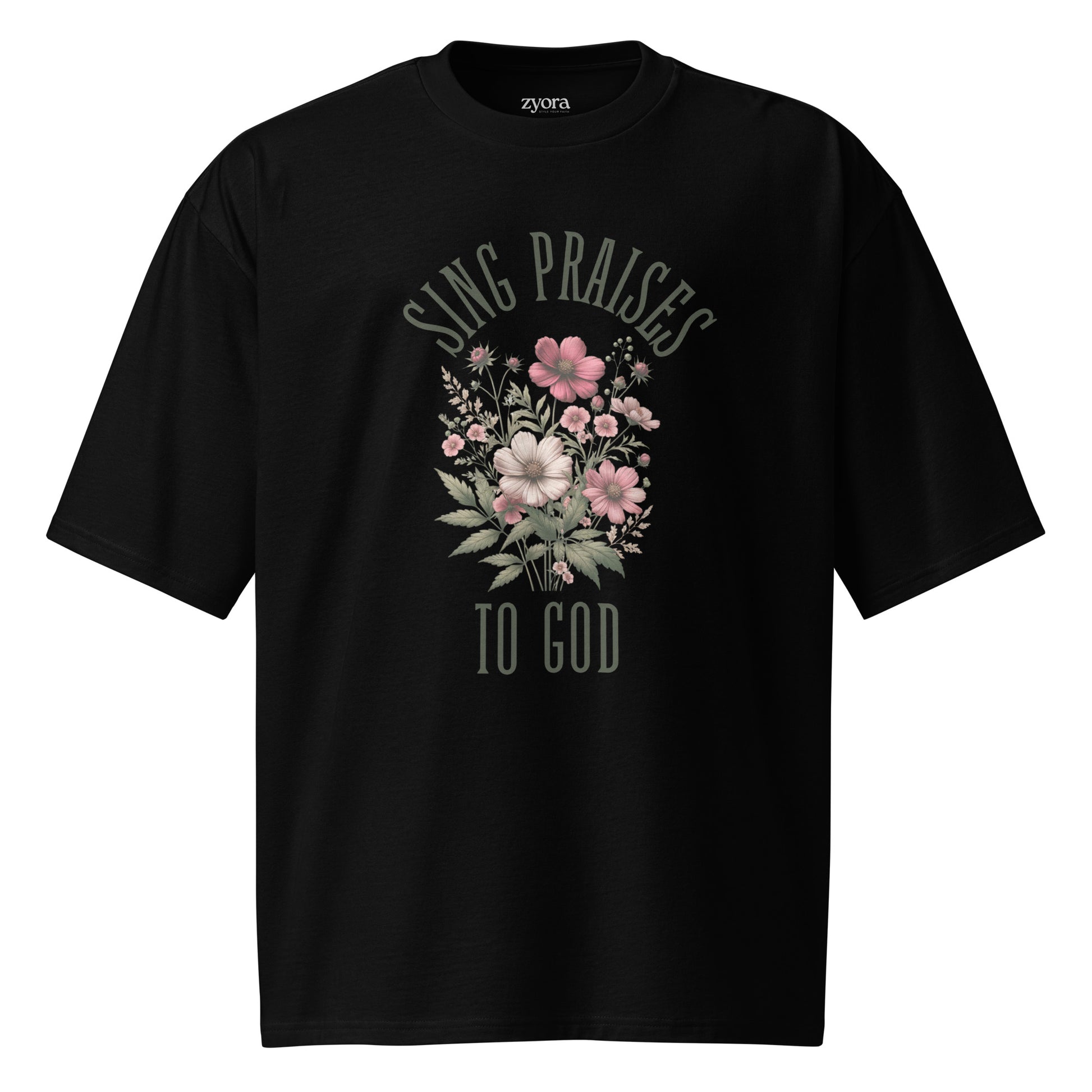 Sing Praises To God - Oversized Premium heavyweight Tee