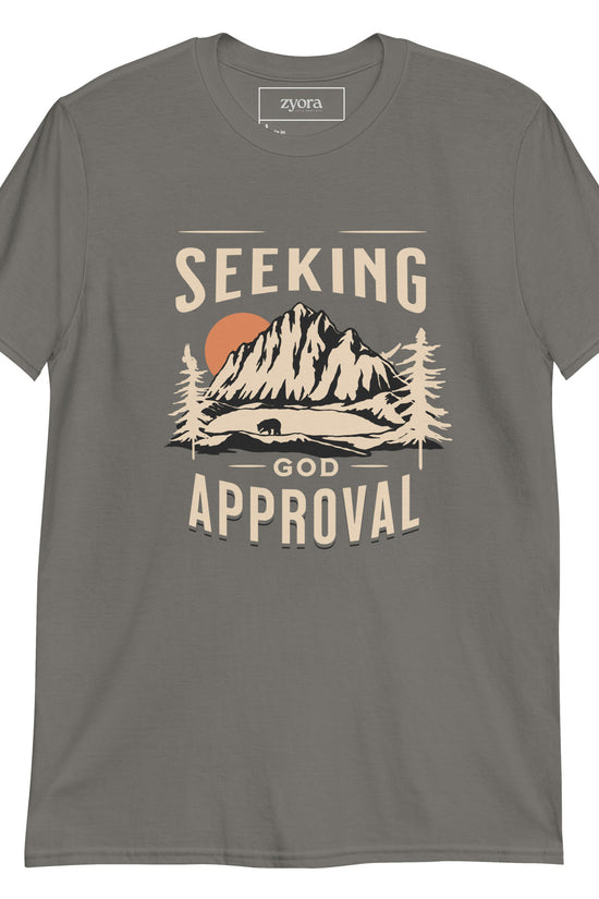 Seeking God’s Approval Christian graphic tee with Galatians 1:10 scripture – Faith-Based Gift – Zyora Apparel