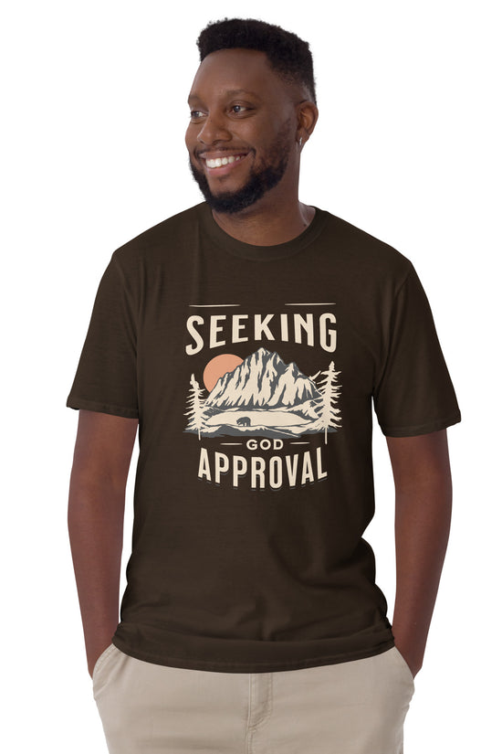 Seeking God’s Approval Christian graphic tee with Galatians 1:10 scripture – Faith-Based Gift – Zyora Apparel