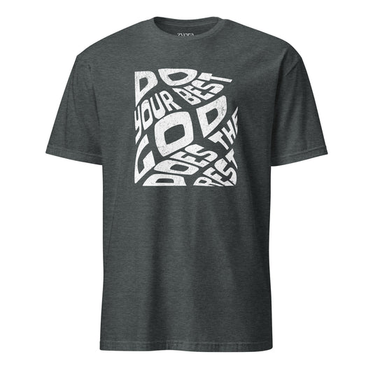 Unisex regular Christian tee with “Do Your Best God Does The Rest” design – faith-based fashion and gift by Zyora Apparel.