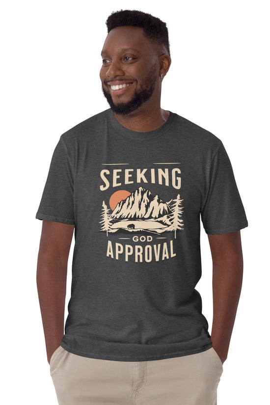 Seeking God’s Approval Christian graphic tee with Galatians 1:10 scripture – Faith-Based Gift – Zyora Apparel