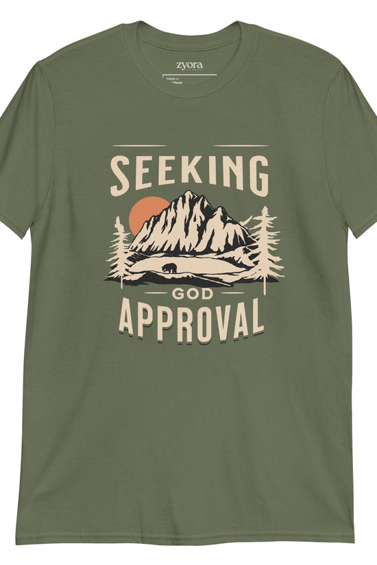Seeking God’s Approval Christian graphic tee with Galatians 1:10 scripture – Faith-Based Gift – Zyora Apparel