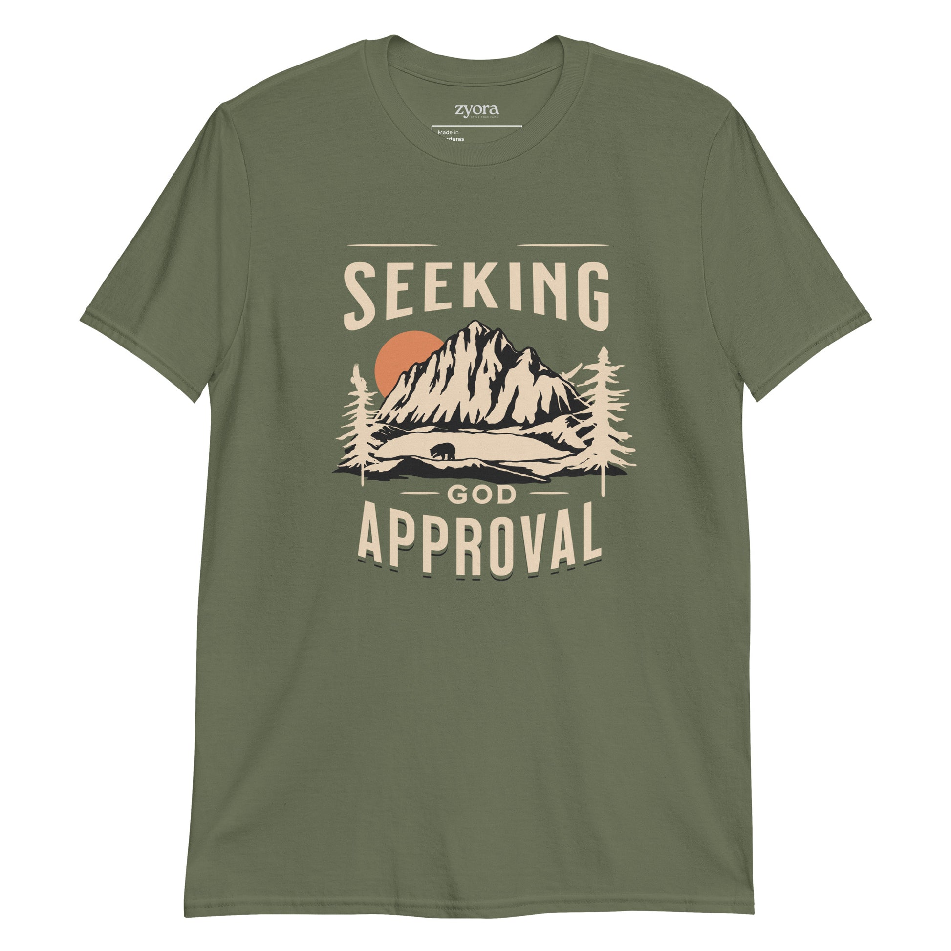 Seeking God’s Approval Christian graphic tee with Galatians 1:10 scripture – Faith-Based Gift – Zyora Apparel