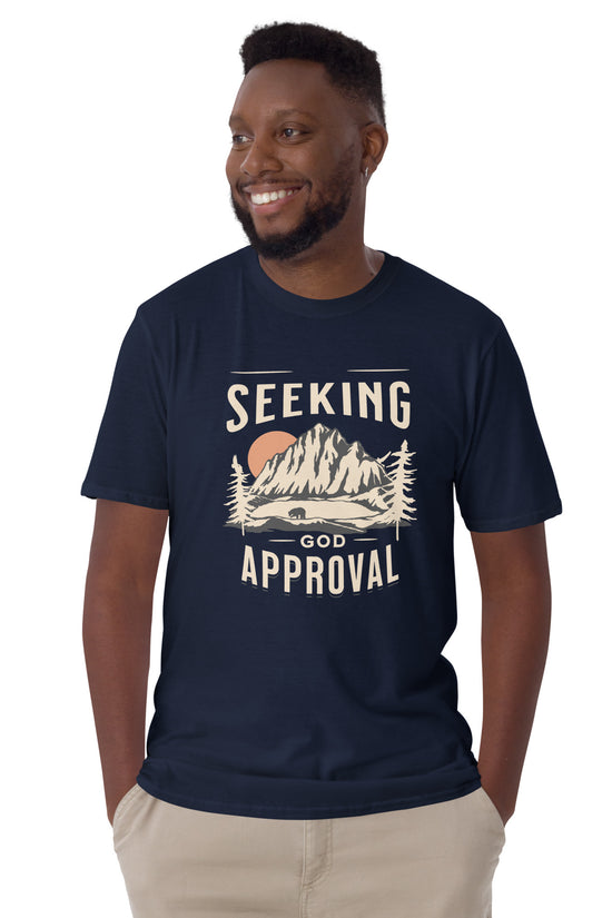 Seeking God’s Approval Christian graphic tee with Galatians 1:10 scripture – Faith-Based Gift – Zyora Apparel