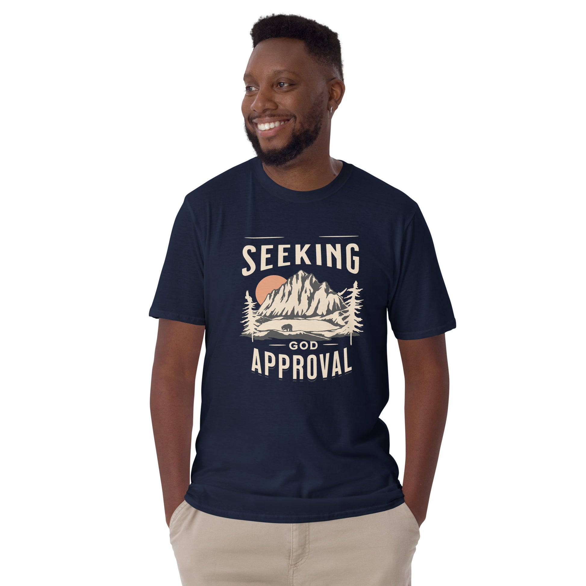 Seeking God’s Approval Christian graphic tee with Galatians 1:10 scripture – Faith-Based Gift – Zyora Apparel