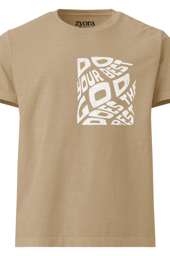 Do Your Best God Does The Rest - Unisex Vintage Washed Oversized Tee