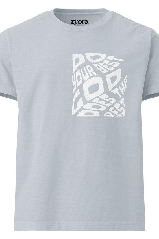Do Your Best God Does The Rest - Unisex Vintage Washed Oversized Tee