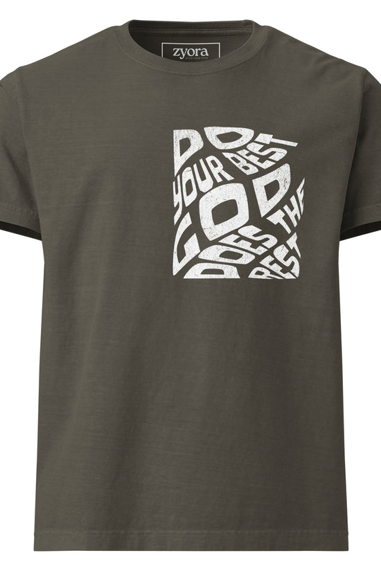 Do Your Best God Does The Rest - Unisex Vintage Washed Oversized Tee