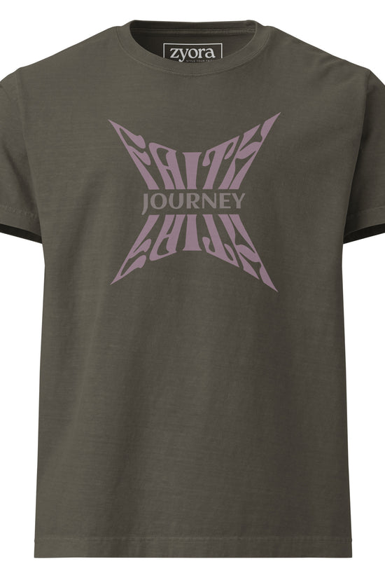 Faith Journey - Women Vintage Washed Oversized Tee