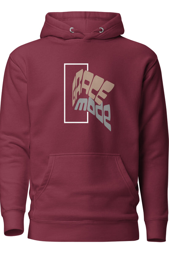 Unisex premium Christian hoodie with “Grace Mode” design – faith-based fashion and gift by Zyora Apparel.