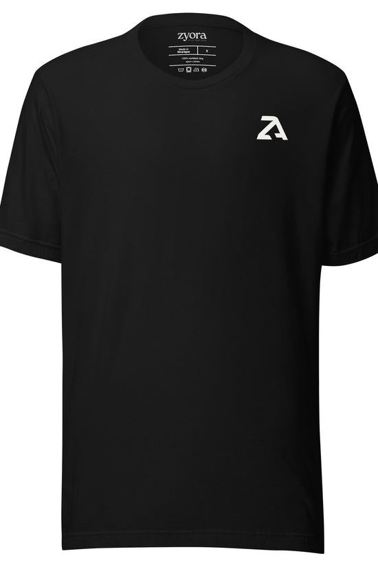 Unisex premium Christian tee with “The Only Way Is JESUS” design – front ZA design on premium tee -faith-based fashion and gift by Zyora Apparel.