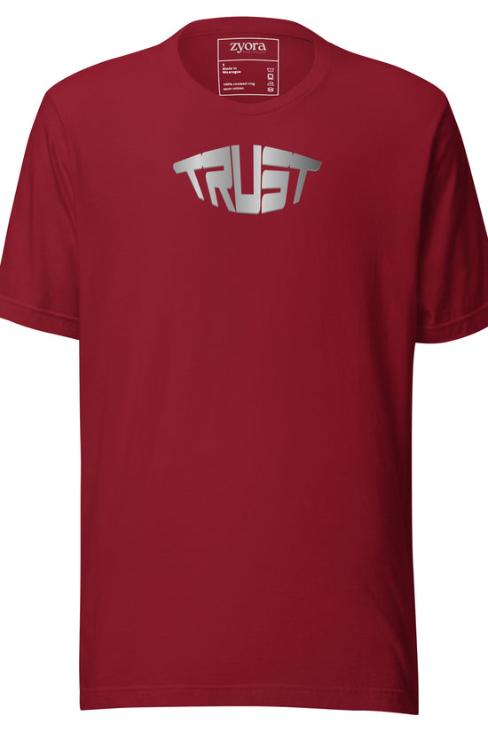 “Christian graphic tee in -cardinal – Trust design – Zyora Apparel”