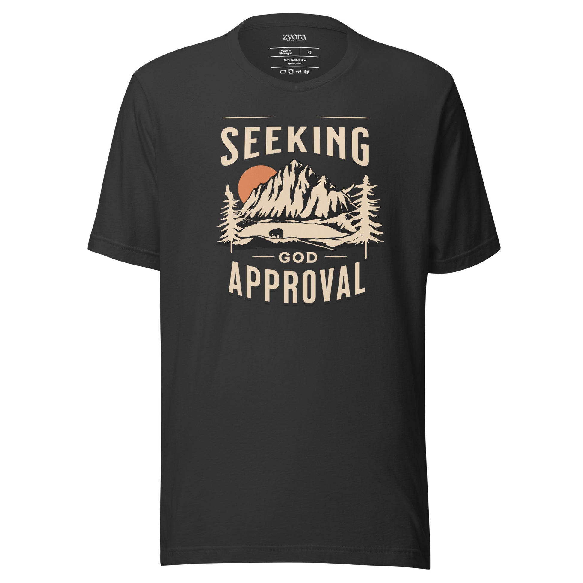 "Seeking GOD Approval Christian graphic tee - faith-based unisex t-shirt, scripture-inspired clothing, perfect Christian gift."