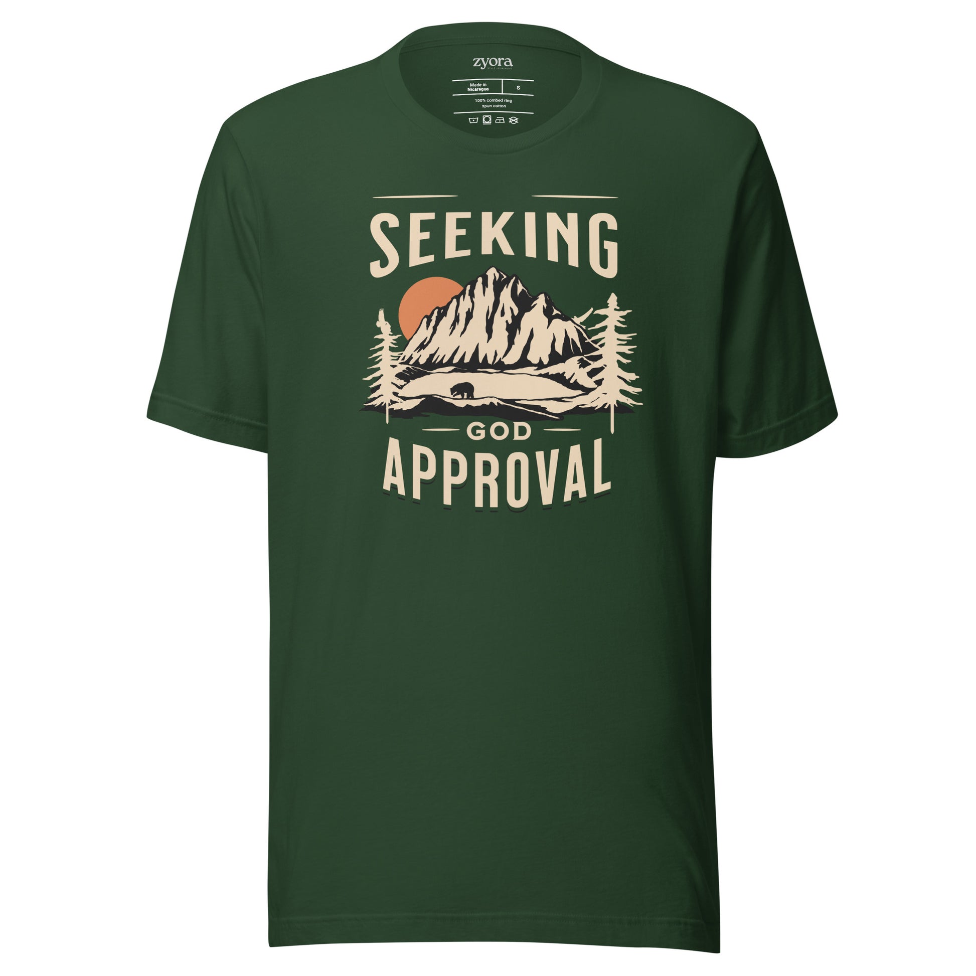 "Seeking GOD Approval Christian graphic tee - faith-based unisex t-shirt, scripture-inspired clothing, perfect Christian gift."