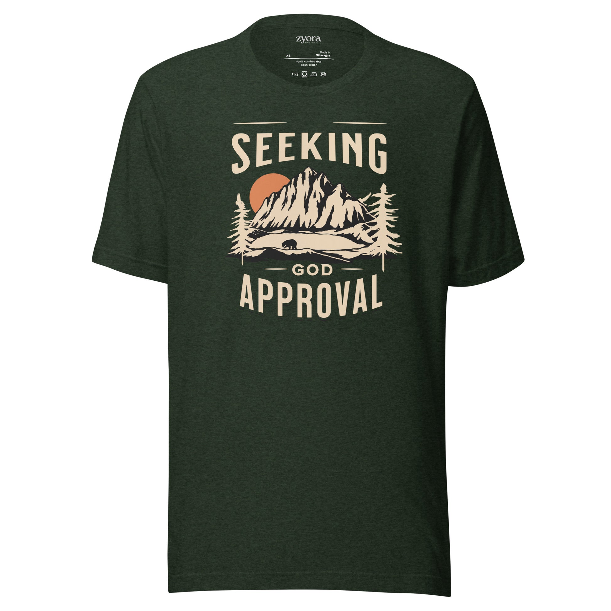 "Seeking GOD Approval Christian graphic tee - faith-based unisex t-shirt, scripture-inspired clothing, perfect Christian gift."